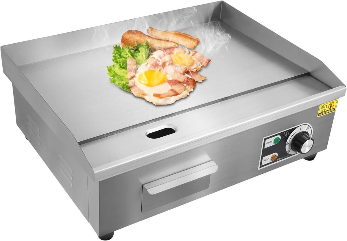 Tavolo, LUNICASHA, 55 x 30 cm, 3000 W, 50-300 °C, Argento, acciaio inox, vano contenitore