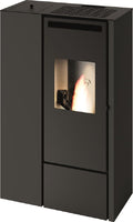 Punto Fuoco, Impianti di riscaldamento a pellet, 11 kW, 300 m, 8 cm, Nero