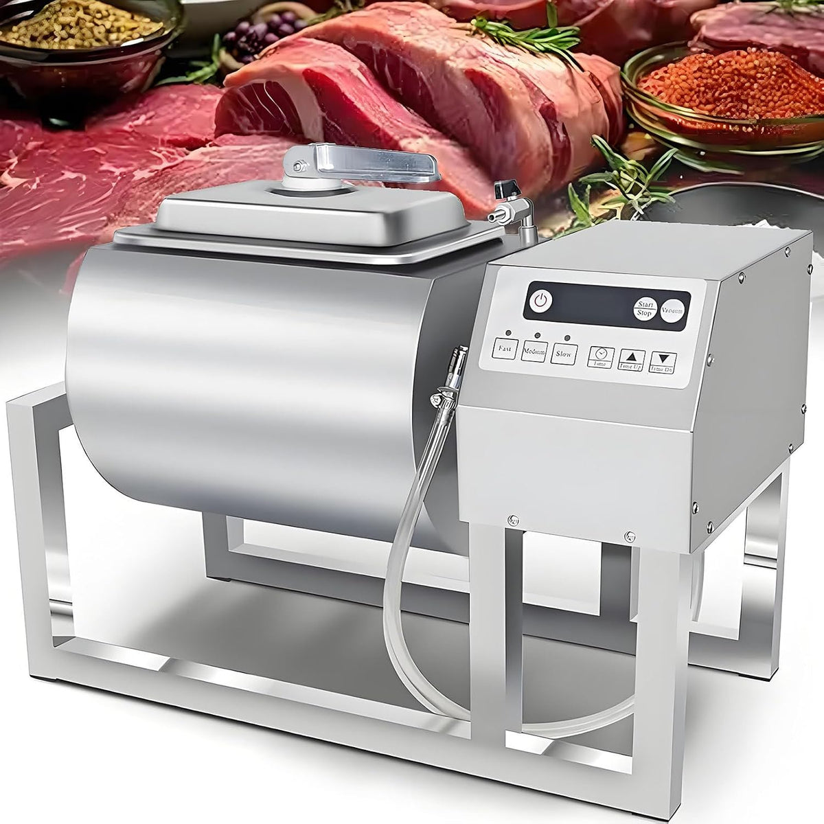 Robot da cucina, 33×30×25 cm, 18 l, 0,45 kW, Nero, acciaio inox