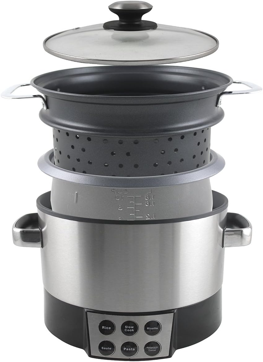 Emerio, Multi-Cooker, MC-108687.1, 30,5 x 30 cm, 1000 W, 240 V, Nero, acciaio inox