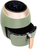 MZGDONGF, Friggitrice ad aria, 8 L, Nero, timer, Airfryer, spegnimento automatico
