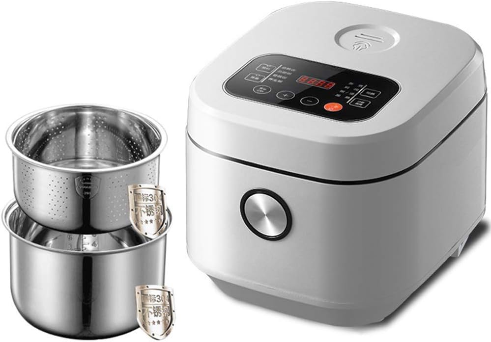 HMTE, Cuociriso, 5 L, 800 W, Argento, acciaio inox