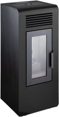Qlima, Impianti di riscaldamento a pellet, 7 kW, 58 m, 80 x 17.717 x 37.008 cm, Rosso/Nero, timer