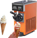 LHUITUI, Gelatiera, 2,5 L, 20 x 40 x 51 cm, 5 kg, Argento/Arancione, acciaio inox, illuminazione LED