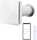 LINGGONGAIR, Ventole di aerazione, 125 mm, 60 m³/h, Bianco, Wi-Fi, telecomando