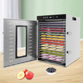 HarBin-Star, Essiccatori per alimenti, 1500 W, 38 x 28 cm, 220 V, Argento, acciaio inox, illuminazione LED
