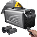 ZyKnaurral, Condizionatore portatile, 12 V, 57,5x28,9x34,9 cm, 5200 BTU, Bianco, telecomando