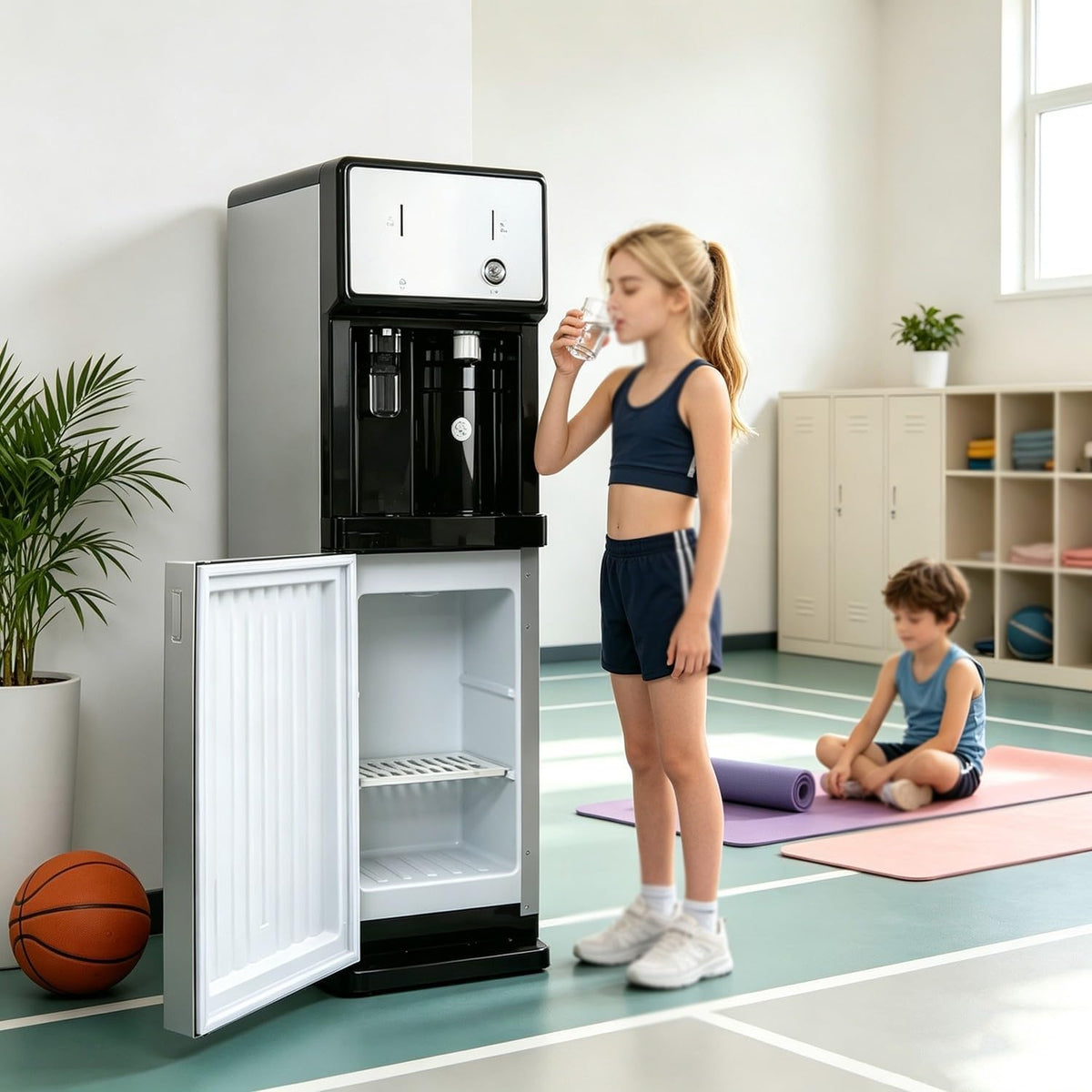 Distributori e fontane d'acqua, 105 x 31 x 31 cm, 5 °C, 220 V, Bianco, acciaio inox