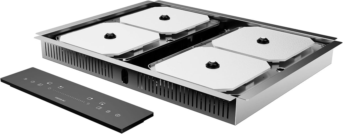 Cecotec, Piano cottura a induzione, 60 cm, 7200 W, 15 mm, Nero, timer