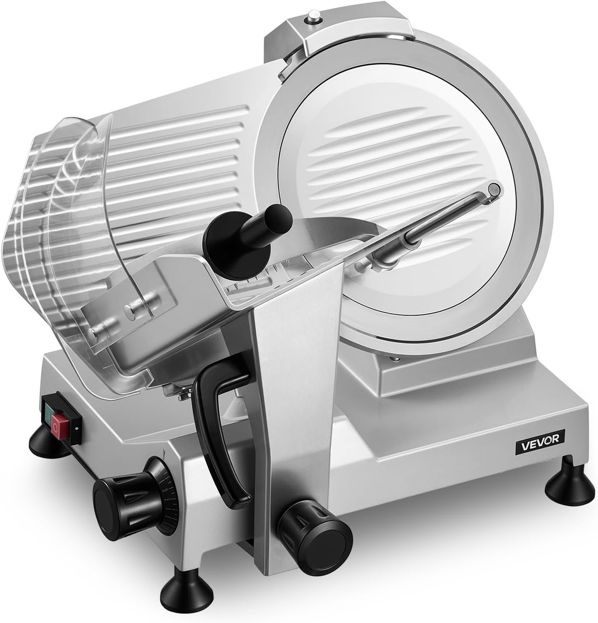 VEVOR, Affettatrice, 400 W, 30 cm, 15 mm, Argento, alluminio