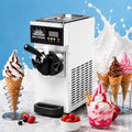 aallwwsso, Gelatiera, 20 × 40 × 51 cm, 2,5 L, 80 g, Bianco, acciaio inox, illuminazione LED, autopulizia