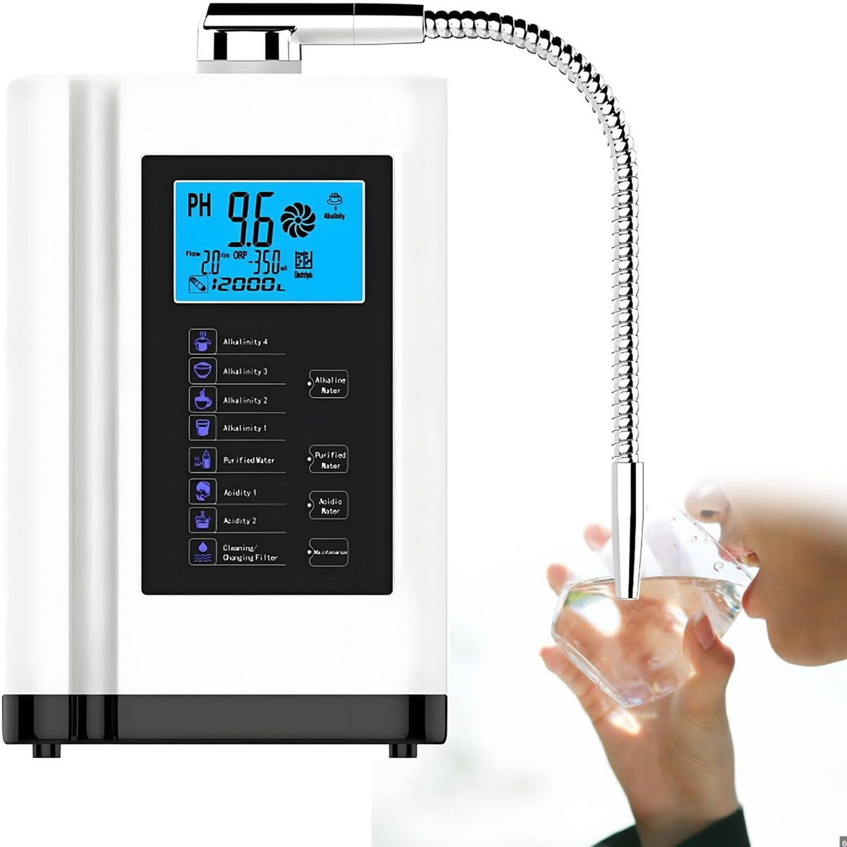 UORDBY, Purificatori d'acqua, 8000 litri, 3,8 pollici, Bianco, autopulizia