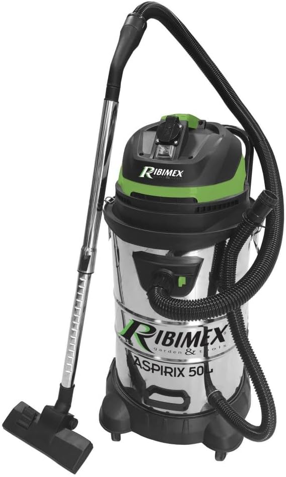 Ribimex, Aspirapolvere solidi e liquidi, PRASP51LPE, 50 L, Nero