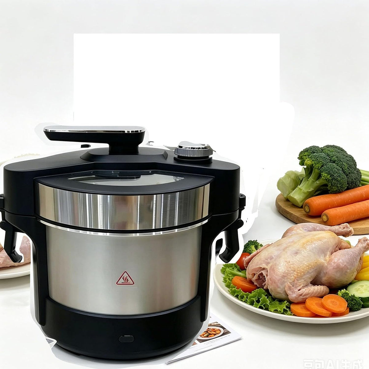 Robot da cucina, 6 Litri, 1000 W, 110 V, Argento, acciaio inox, timer