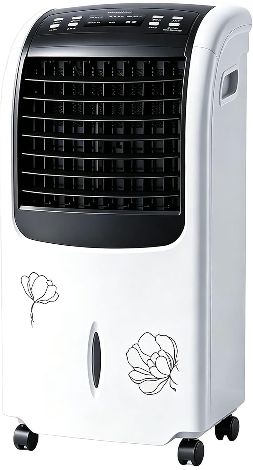LLNWDNB, Raffrescatore evaporativo, 77 cm, 80 W, 50 dB, Bianco, telecomando, timer