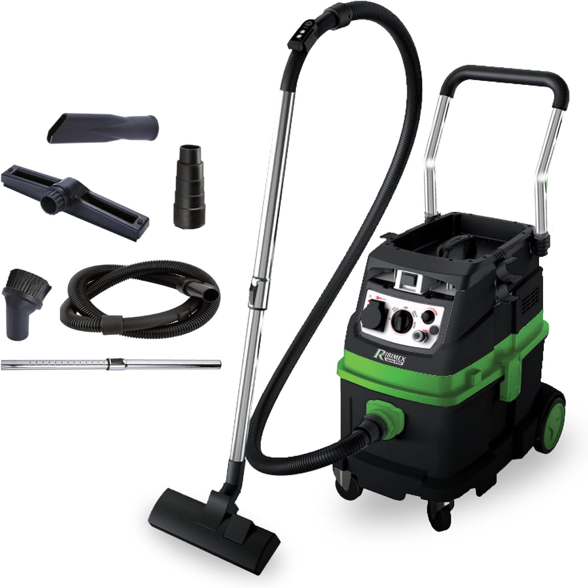 Ribimex, Aspirapolvere solidi e liquidi, PRASP40M, 40 L, 1600 W, 230 V, Nero, filtro HEPA
