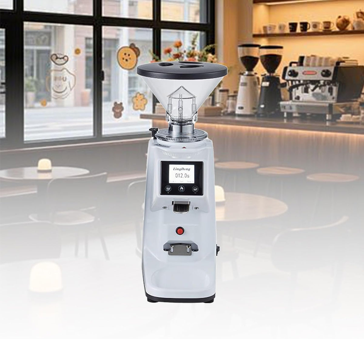 Macinacaffè elettrici con cono, VUNHEX, 22 x 14 x 37,5 cm, 250 g, 60 mm, Nero, alluminio, vano contenitore, timer