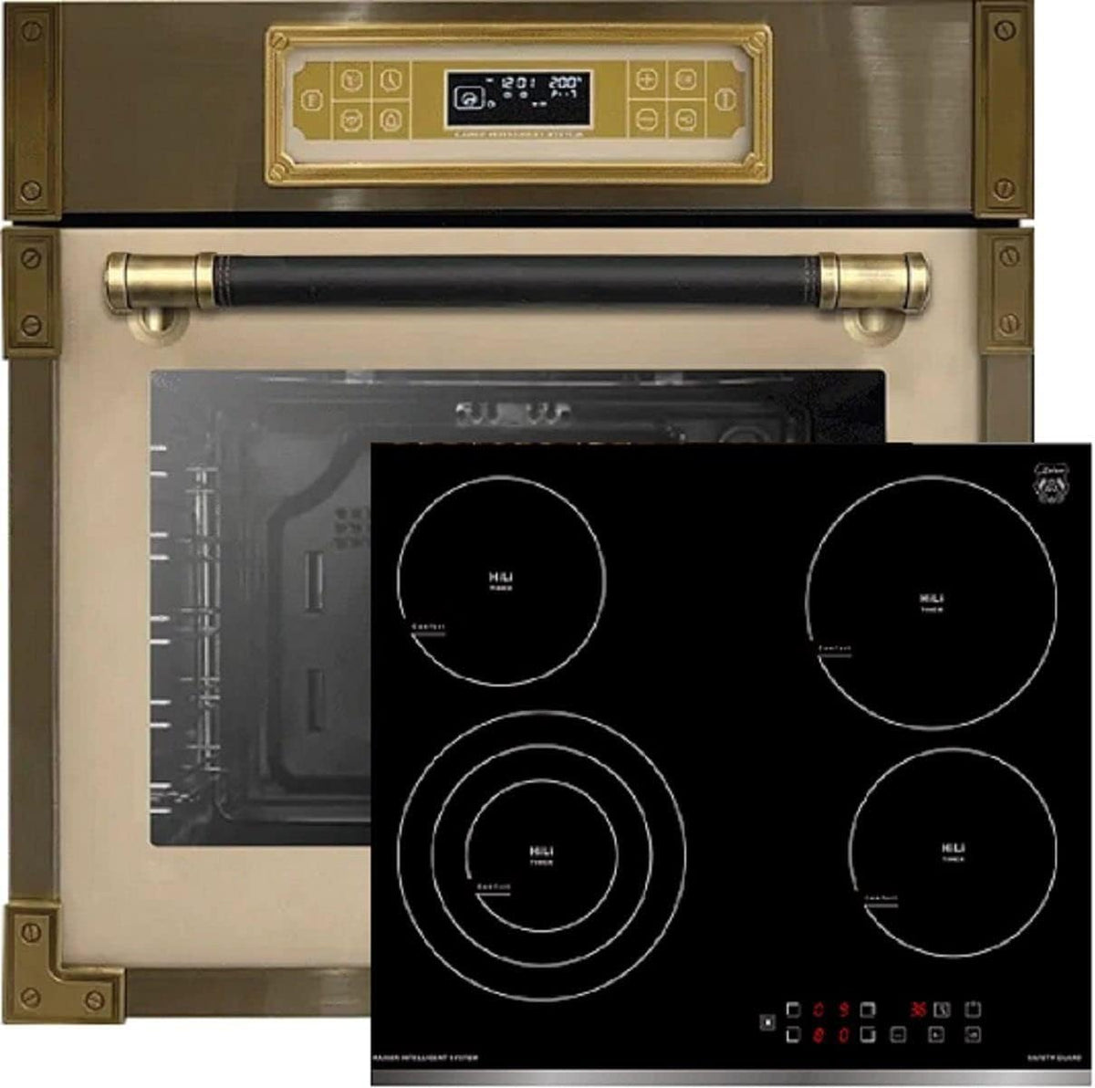 Kaiser, Piano cottura, 80 l, 60 cm, 59,5 x 59,5 x 55,6 cm, Nero, 11 funzioni