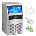 Macchina per cubetti di ghiaccio, VEVOR, 47 kg, Grigio, acciaio inox, autopulizia