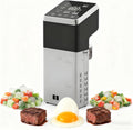 GESAIDES, Slow Cooker, 1600 W, 130 x 115 x 320 mm, 0,1 °C, Rosso, acciaio inox, illuminazione LED