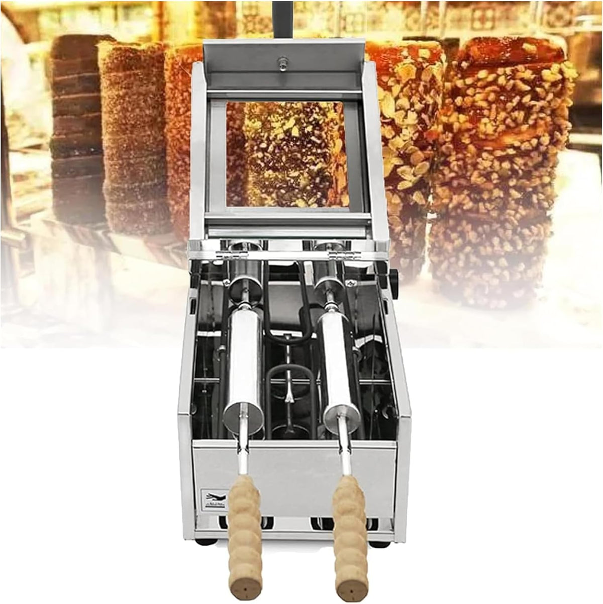 Forno elettrico, YOtat, 110 V, 1500 W, 205 mm, Nero/Argento, acciaio inox