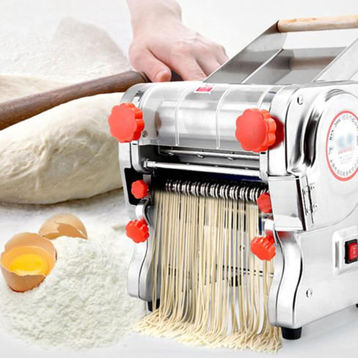 TONGDAJINBAO, Macchine per la pasta elettriche, 550 W, 20 mm, 3 MM, Argento, acciaio inox