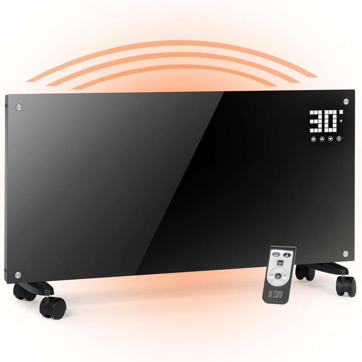 ULCANO, Stufe elettriche, 2000 W, Nero, telecomando, timer