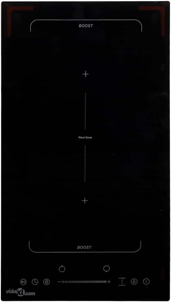 ZXQVLMRS, Piano cottura a induzione, 288 x 520 mm, 3500 W, Nero, timer, protezione dal surriscaldamento
