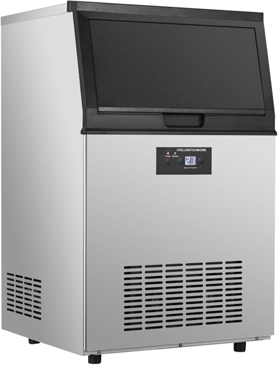 Macchina per cubetti di ghiaccio, SHENGSHIYU, 80 kg, 480×450×780 mm, 235 W, Grigio, acciaio inox
