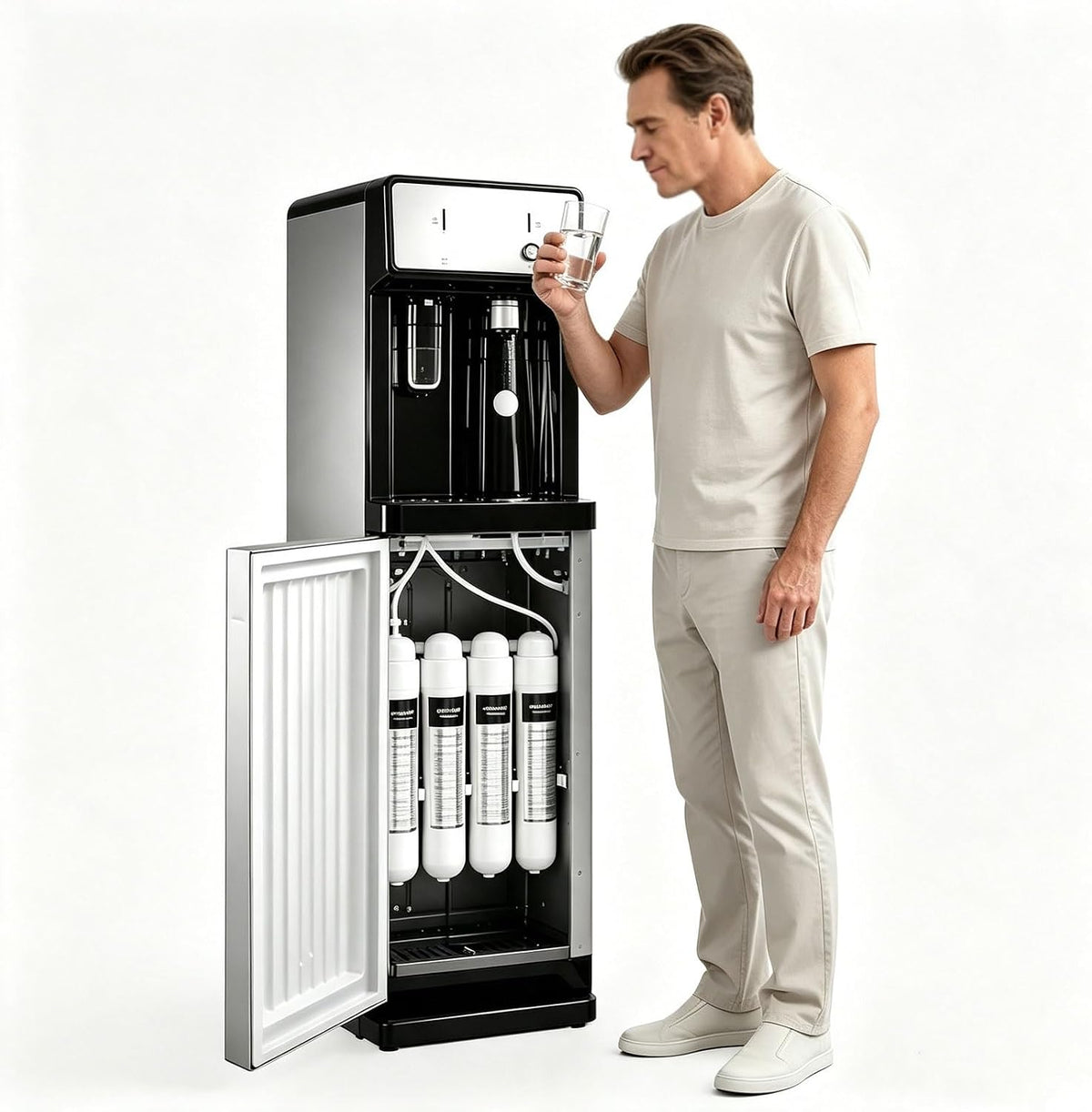 Generico, Distributori di acqua calda, 5-10 °C, Nero