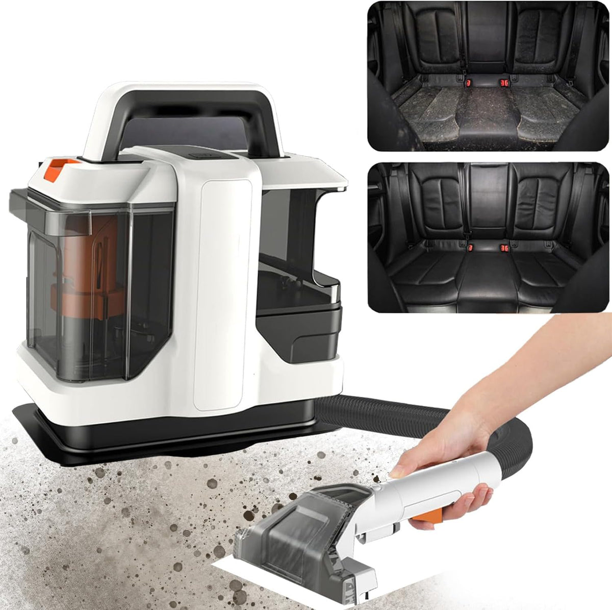 Lavatappeti, 450 W, 11 kPa, 11,5 l, Nero
