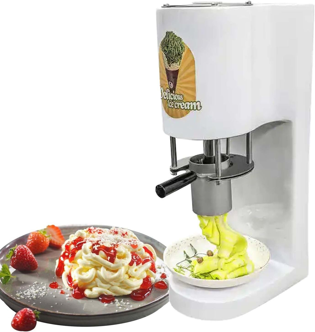 QFGain, Gelatiera, 30 x 20 x 57 cm, 80 W, 30 litri, Nero, acciaio inox