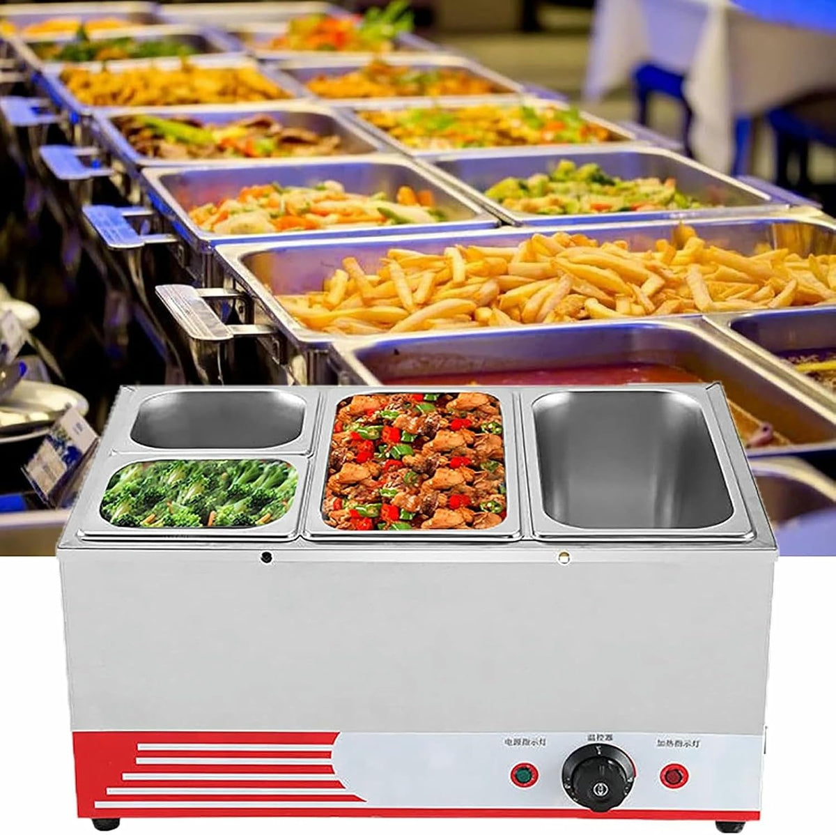 CWCQGH, Tavolo, 1500 W, 30-80 °C, Argento, acciaio inox