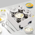 SGKOMN, Vassoi scaldavivande, 300 W, 4 l, 19 cm, Argento, acciaio inox