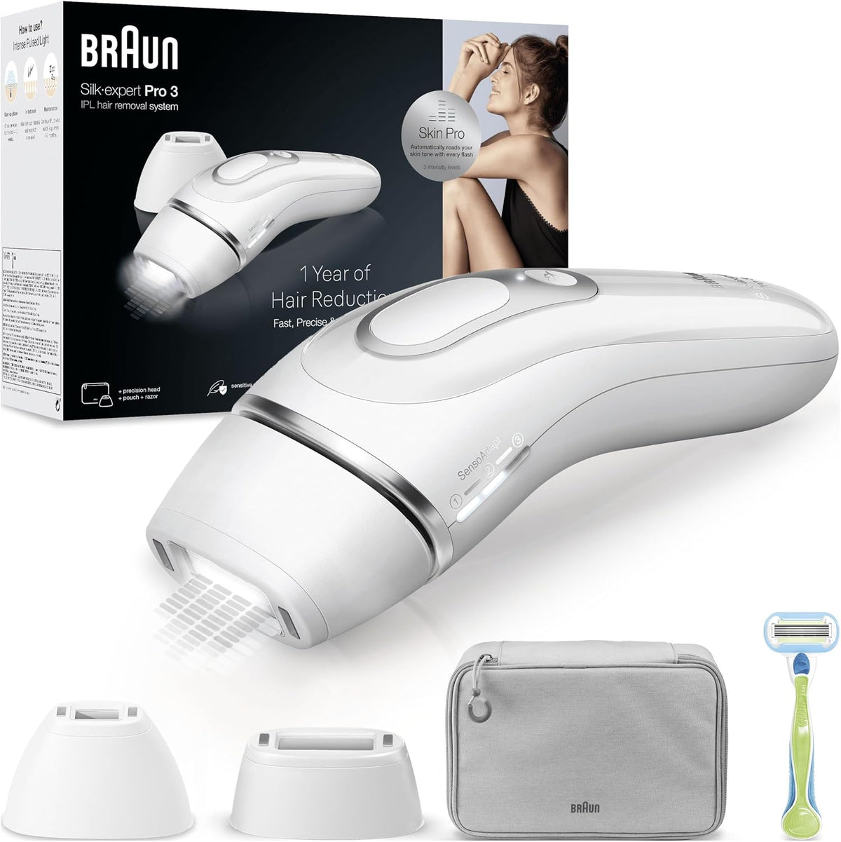 Epilatori a luce pulsata, PL3122, Braun, Marrone