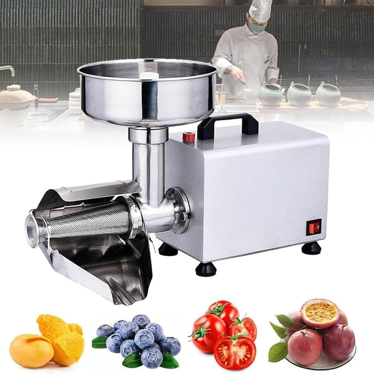 JINGEDD, Centrifughe ed estrattori di succo, 370 W, 110 V, 160 kg, Argento, acciaio inox