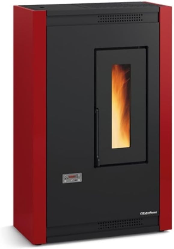 Extraflame, Impianti di riscaldamento a pellet, 1,0 kg, 4,7 kW, Nero, illuminazione LED, telecomando
