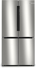 Bosch, Frigorifero combinato, KFN96APEA, 183x91 cm, 90 cm, Argento, illuminazione LED, No Frost, motore inverter