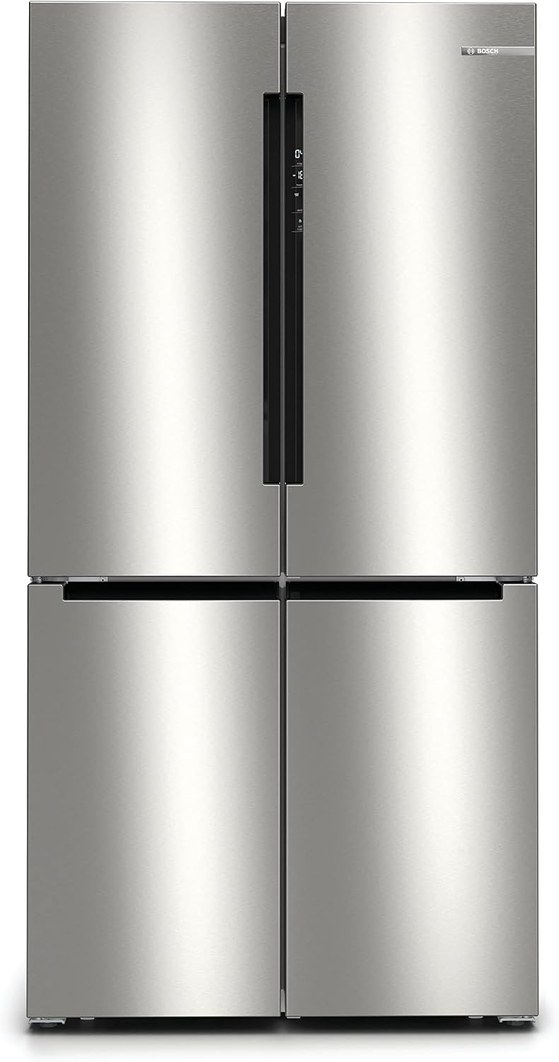 Bosch, Frigorifero combinato, KFN96APEA, 183x91 cm, 90 cm, Argento, illuminazione LED, No Frost, motore inverter
