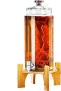NJDQFA, Distributori e fontane d'acqua, 5 L, 0 °C, 2 cm, Trasparente, acciaio inox