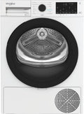 Asciugatrice a pompa di calore, R48M, Whirlpool, 8 kg, 110 L, 1,5 m, Bianco, Wi-Fi, motore inverter, pompa di calore