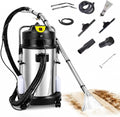 Naturalpowev, Lavatappeti, 10 L, 1100 W, 11 m, Nero, acciaio inox, vano contenitore