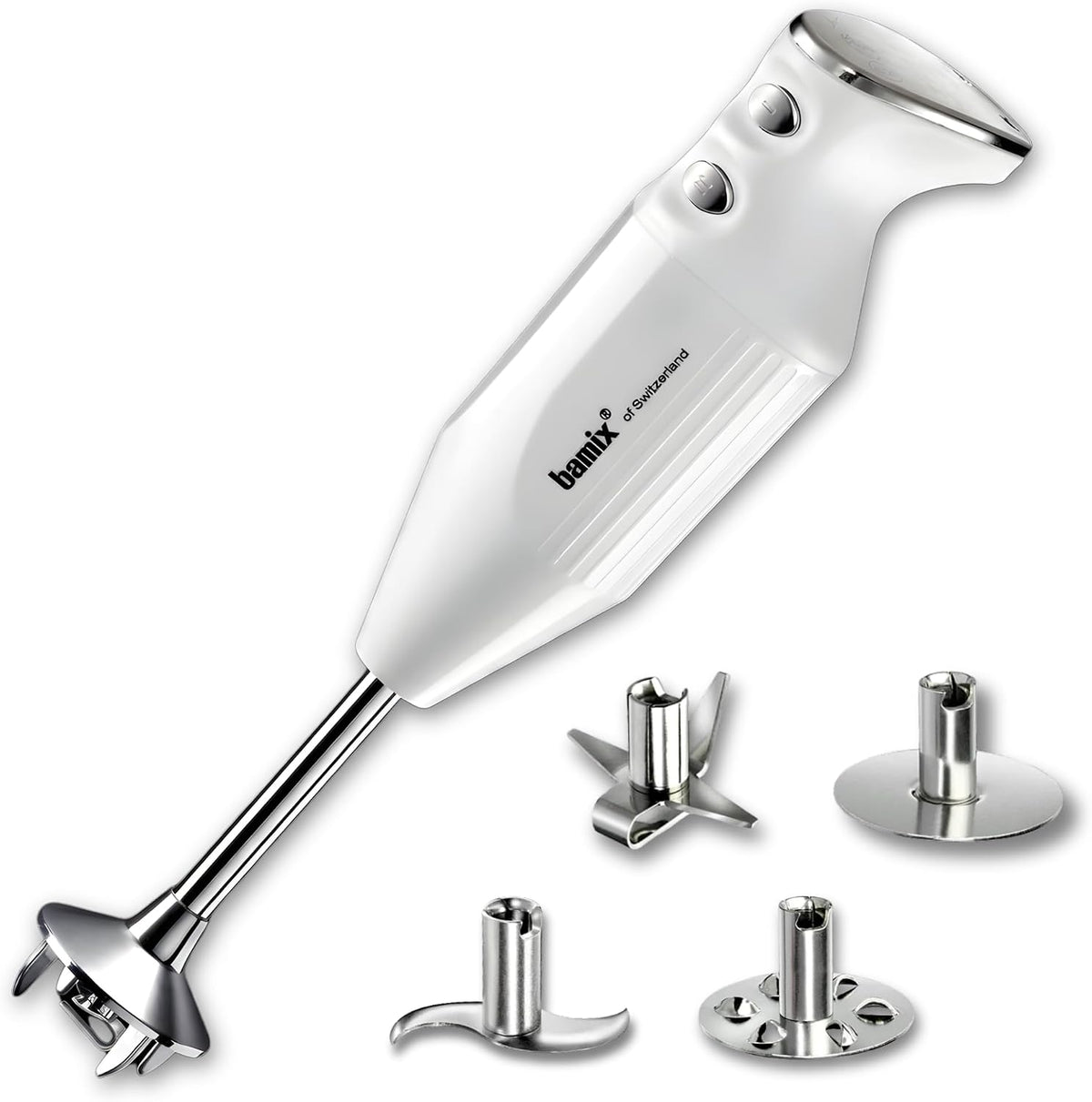 bamix, Frullatore, M350, 300 W, 240 V, Argento/Bianco, acciaio inox