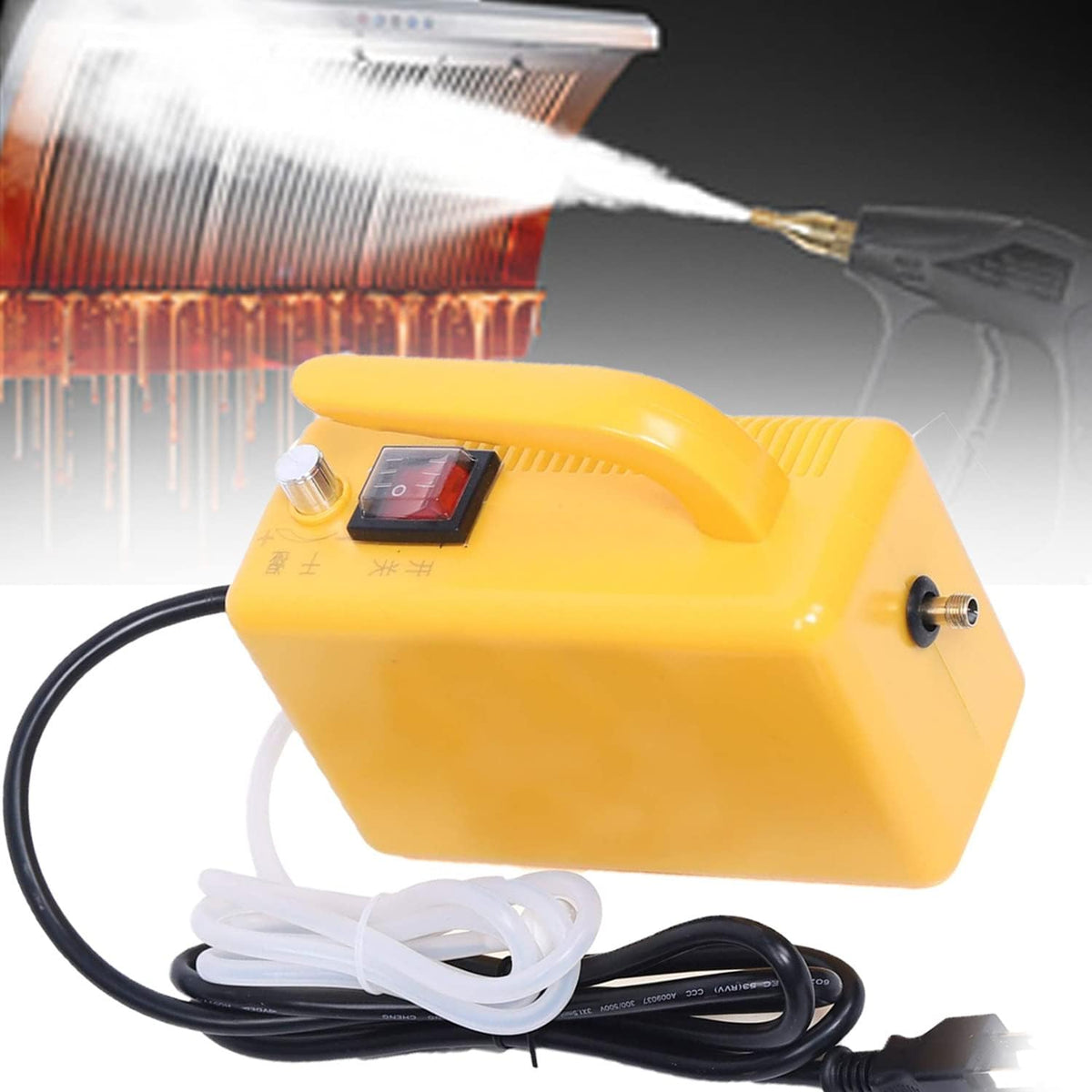 wzfdm, Pulitore a vapore, 220 v, 19x8x12 cm, 1,0 m, Giallo