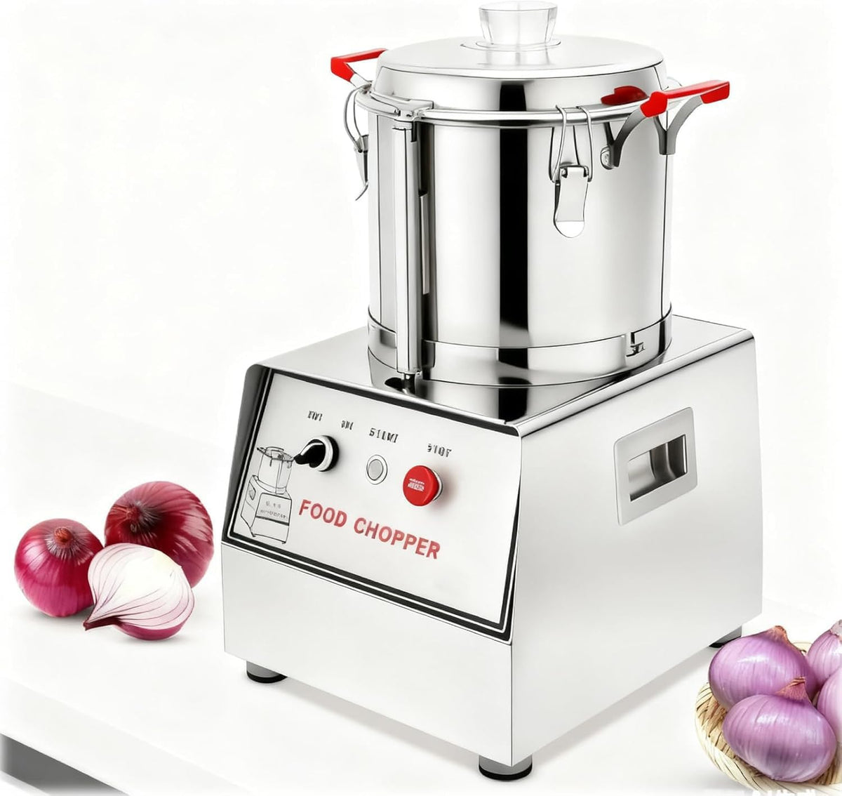 UORDBY, Robot da cucina, 7 L, 1400 giri/min, 950 W, Nero, acciaio inox