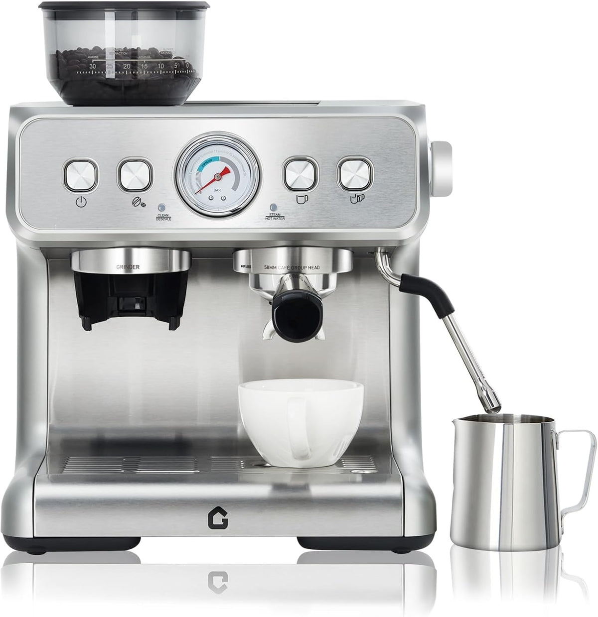 Macchina da caffè, RBFGYIOP, 20 bar, 2,8 L, 15 bar, Argento, acciaio inox