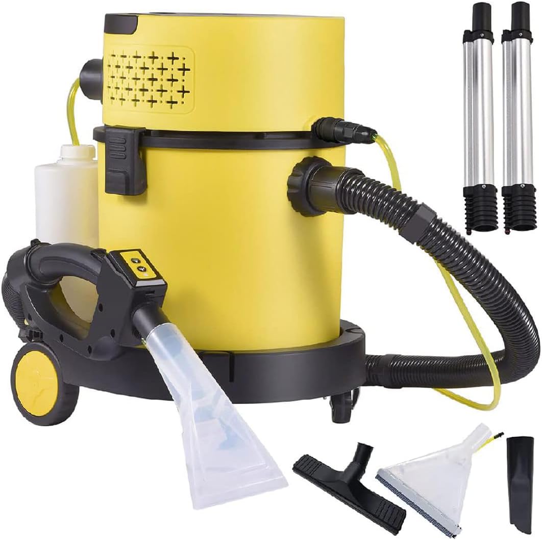 Aspirapolvere, 1600 W, 17 kPa, 25 l, Nero, alluminio, telecomando, 3 in 1