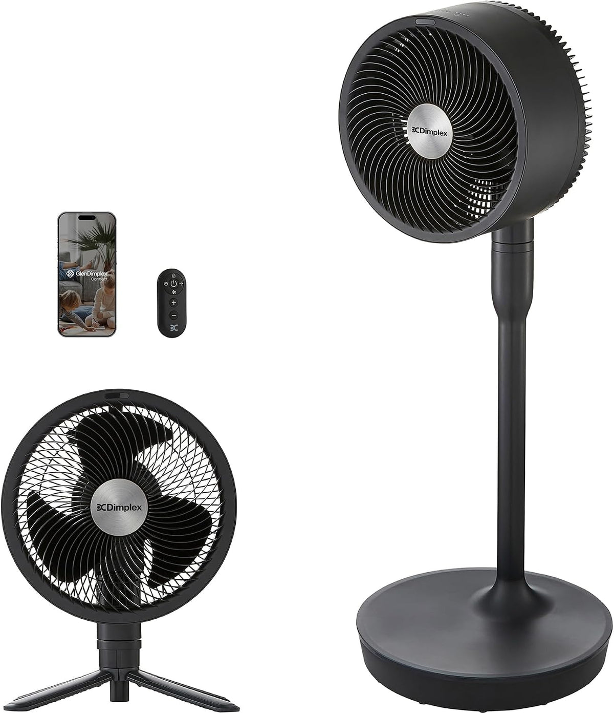 Tavolo, Dimplex, 20 m, 36 dB, Nero, telecomando, funzionamento senza fili