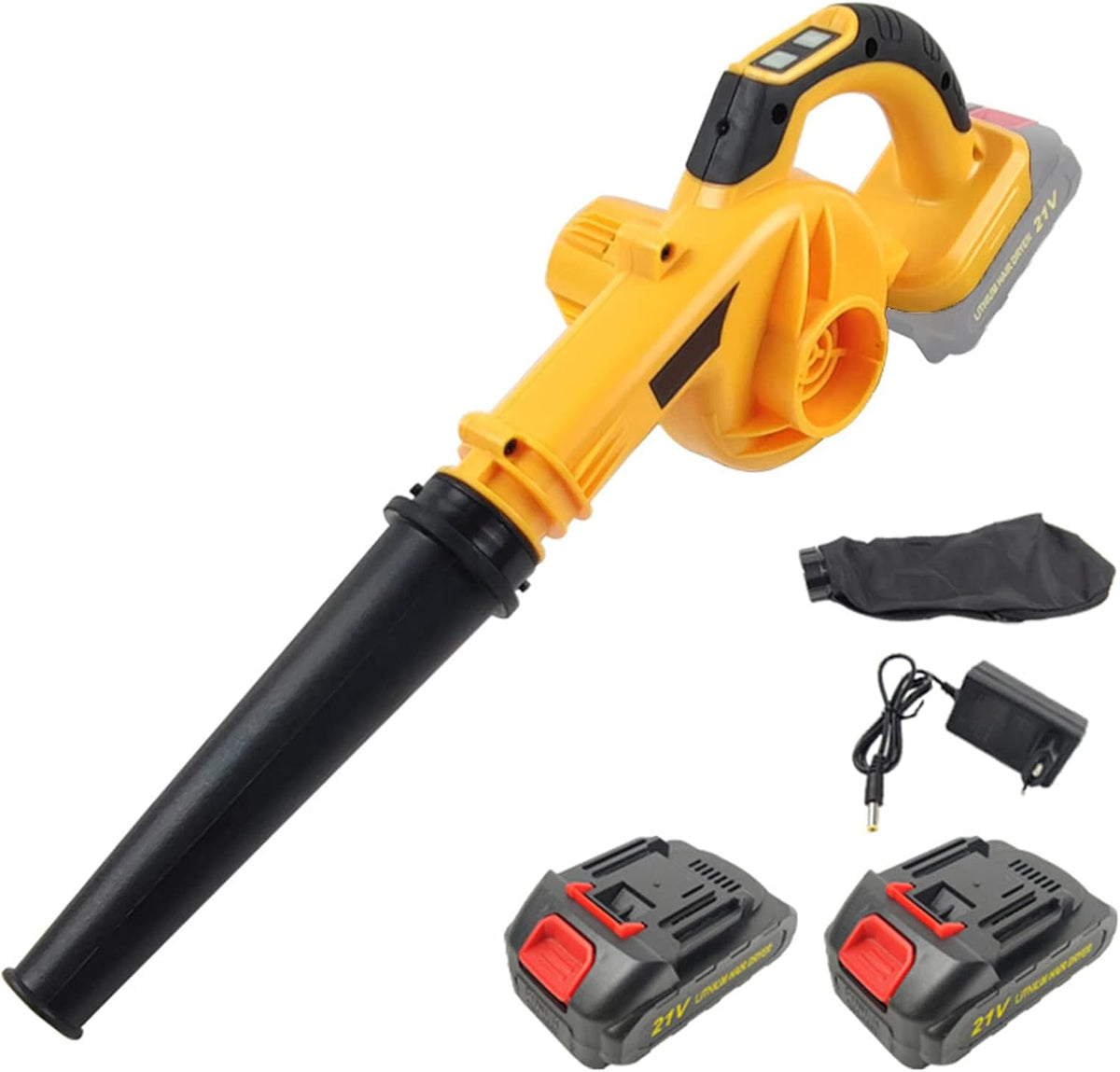 XHSMYXGS, Soffiatori per foglie, Nero, funzionamento senza fili, 2 in 1