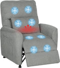 Poltrona relax, HOMCOM, 88 L, 60 cm, Grigio, ciniglia, telecomando